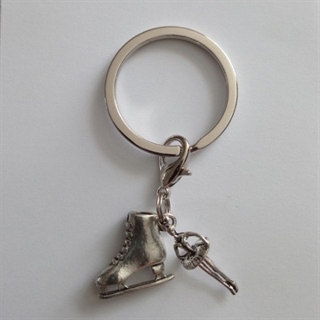 Key Ring with Skate and Choice of Charm